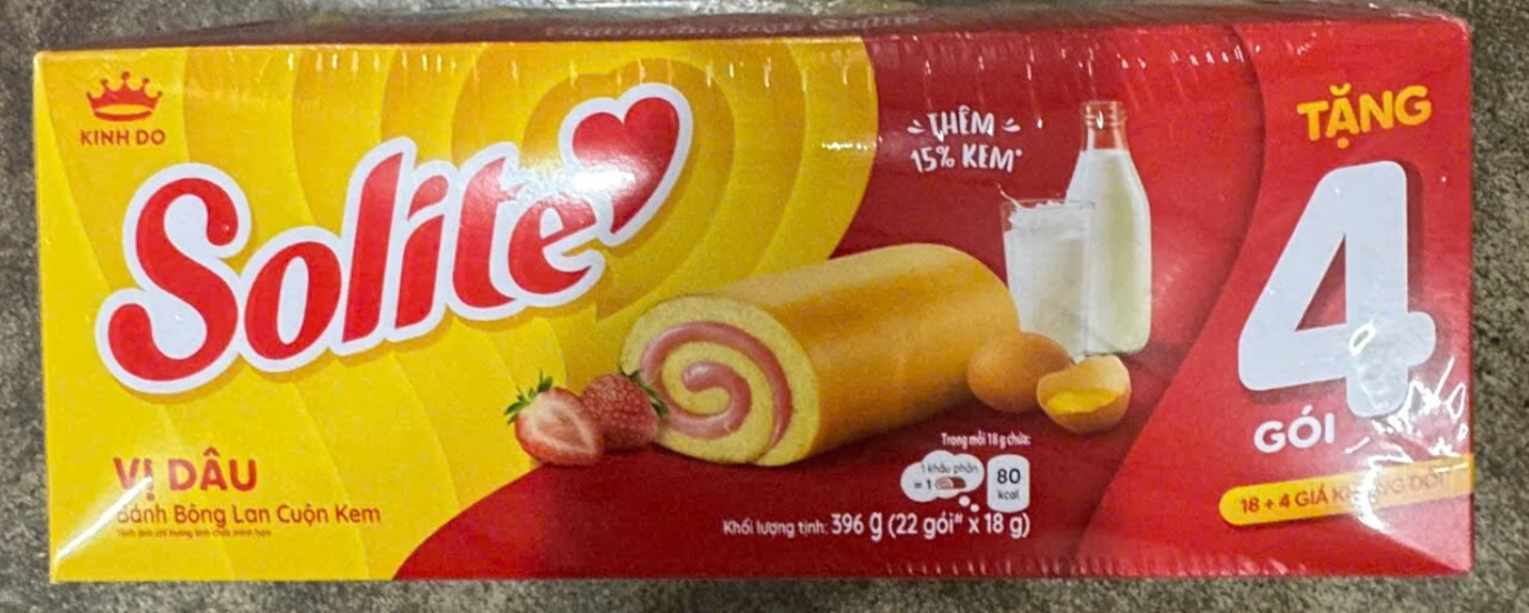 Thùng bánh solite 12 khay x 396g